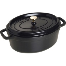 Staub Cocotte hrnec oválný 29 cm 4,2 l černý