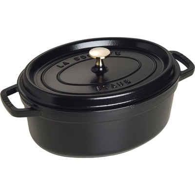 Staub Cocotte hrnec oválný 29 cm 4,2 l černý