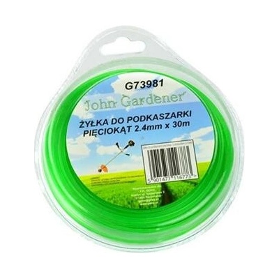 Žacia struna do strunovej kosačky, päťhranná 2,4mm x 30m, Geko G73981