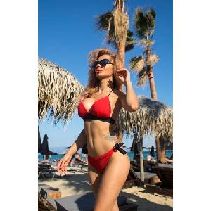 Excess Бански половинки Excess Red Brazil (EX-21766)