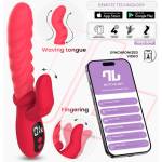 INTOYOU App Series Tingly Waving & Finger Vibrator with App Red