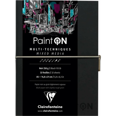 Clairefontaine Blok papierov Paint'On čierny 250 g/m²32 listov 14 × 14 cm
