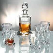 Crystalite Bohemia Whisky set Quadro (1 karafa + 6 sklenic)