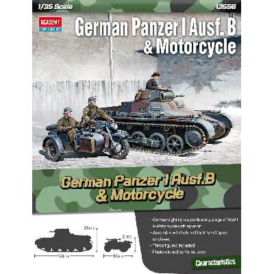 Panzerkampf Academy wagen I Ausf.B & Motorcycle 1:35