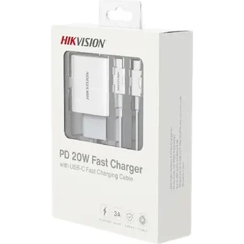 Hikvision Зарядно устройство, Hikvision Phone Charger KIT, 20W fast charger plus USB C to C fast charging cable (HS-FC20-E02)