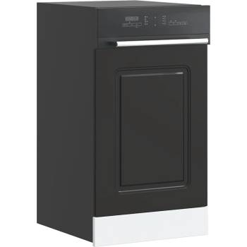 vidaXL Панел за съдомиялна машина, Kalmar, черен, 45x1, 5x57 см, инженерно дърво (853648)