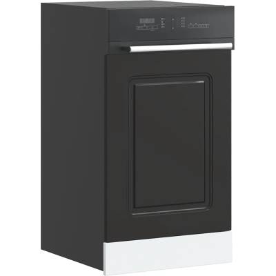 vidaXL Панел за съдомиялна машина, Kalmar, черен, 45x1, 5x57 см, инженерно дърво (853648)