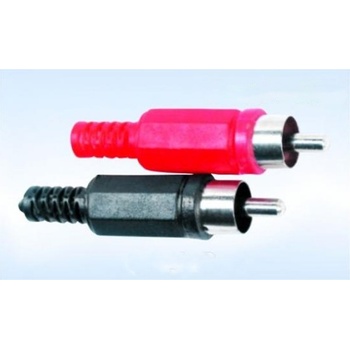Gembird Connector RCA M Black+Red (Connector RCA M)