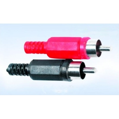 Gembird Connector RCA M Black+Red (Connector RCA M)