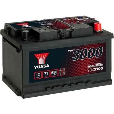YUASA 3000 12V 71Ah 680A right+ (YBX3100)