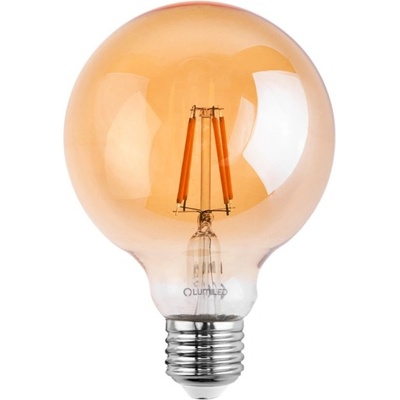 Lumiled Dekoratívna LED žiarovka E27 G125 7W = 60W 806lm 2000K teplé 360° vlákno Globe Amber