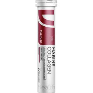 OstroVit Marine Collagen Effervescent | with Hyaluronic Acid, Biotin, Zinc & Vitamin C [20 Таблетки] Череша