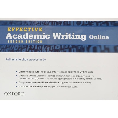 Effective Academic Writing Student Access Code Card (All levels), 2nd
