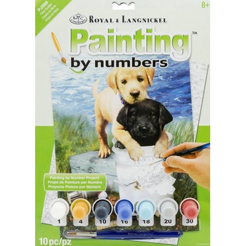 Malování podle čísel Štěňata