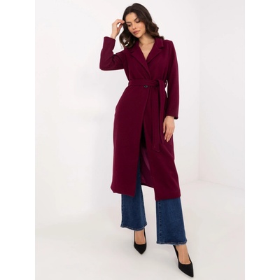 Och Bella Coat-TW-PL-BI-5312-1.31-burgundy tmavočervená