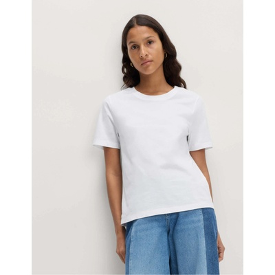 Marks & Spencer Бяла памучна основна дамска тениска Marks & Spencer Marks & Spencer | Byal | ЖЕНИ | XL