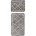 Lalee Постелка за баня Bari BAR 101, 50х120, светло сива (BAR101SIL50120/SET)