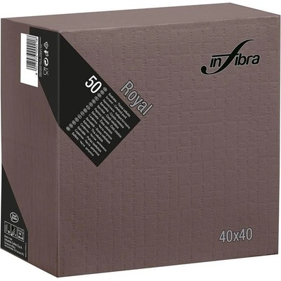 INFIBRA papírové ubrousky Royal 4V hnědé 50ks 40x40cm