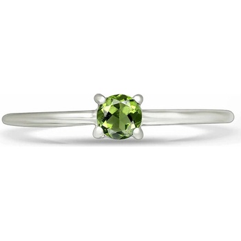 Nefertitis Vltavín broušený prsten stříbro RBC307