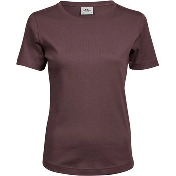 Silné bavlněné tričko Tee Jays Interlock Hnědočervená