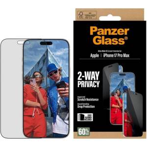 Panzer Стъклен протектор PanzerGlass - Privacy, iPhone 17 Pro Max, прозрачен (5715685025747)