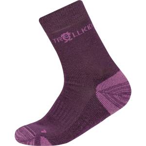 Trollkids Детски туристически чорапи Trollkids Kid's Preikestolen Hiking Socks 2-Pack Walking socks - Plum / Mauve - размер 39-42 (EU) (201-6772-0412)