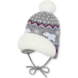 Sterntaler Зимна плетена бебешка шапка Sterntaler - Мечета, 47 сm, 9-12 м (4701530-542) - baby