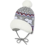 Sterntaler Зимна плетена бебешка шапка Sterntaler - Мечета, 47 сm, 9-12 м (4701530-542) - baby