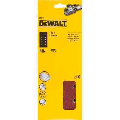 Шкурка DeWALT 228 x 115 мм, P80, велкро (10 бр. ) DT8551 (DT8551)