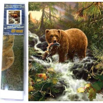 Norimpex - Puzzle Diamant painting: Bear on the hunt 30x40cm - 1 - 39 piese