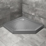Radaway Петоъгълно душ корито Radaway Doros PT E Compact Stone 100x90 см антрацит акрил ляво (SDRPTP1090-05-64SL)