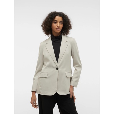 Vero Moda Сако Vero Moda Women's Long Sleeve Relaxed Fit Blazer - Silver Lining