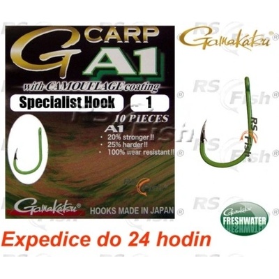 Gamakatsu A1G-Carp Camou green Specialist vel.2 10 ks