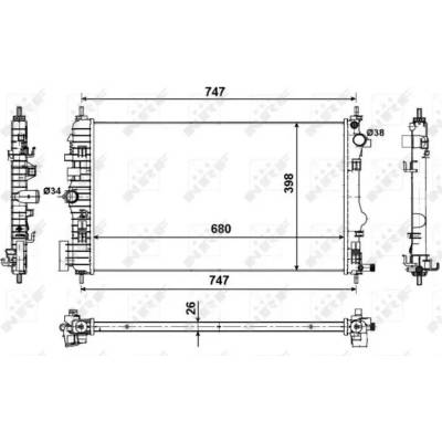 NRF Chladič vody NRF 53774