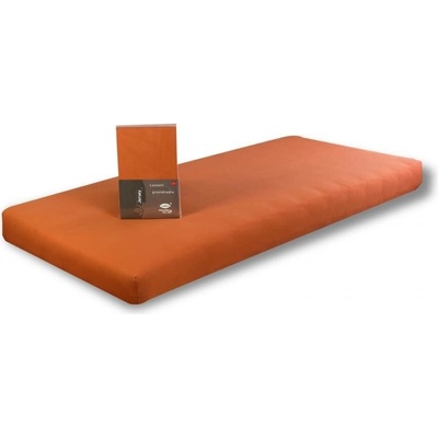 LeRoy Prostěradlo Jersey terakota s elastanem napínací 100x220