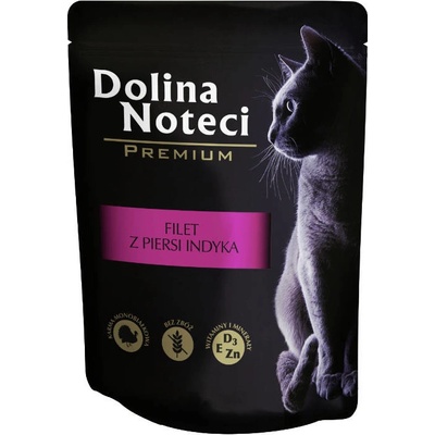 DOLINA NOTECI Premium Krůtí prsní řízek s omáčkou pro kočky 85 g