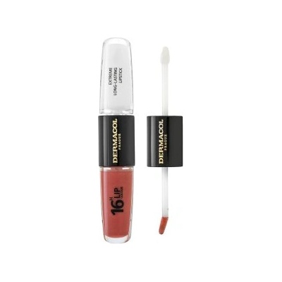 Dermacol 16H Lip Colour Extreme Long-Lasting Lipstick дълготране двуфазен цвят и гланц за устни No. 33 8 ml