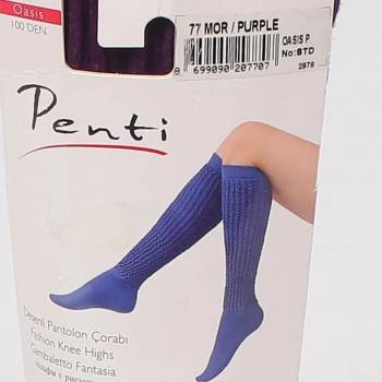 Image 1 of Дамски фигурални 3/4 чорапи в лилаво 100 den