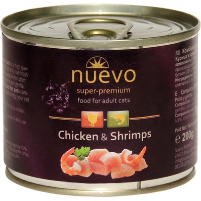 NUEVO CAT Adult Kuracie s krevetami 200 g