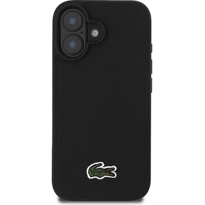 Lacoste Iconic Petit Pique Woven Logo MagSafe Zadní Kryt pro iPhone 16 Black