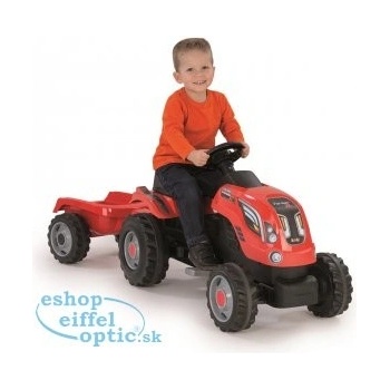 SMOBY Šliapací traktor Farmer XXL červený s vozíkom