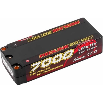 GensAce Redline 2.0 Mid Size 2S HV 7.6V-140C-7000 113x47x25mm 250g