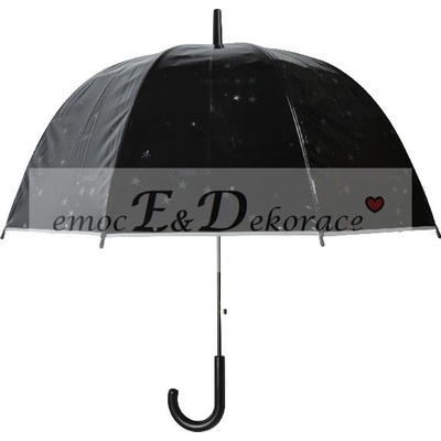 Esschert design Hvězdy deštník černý