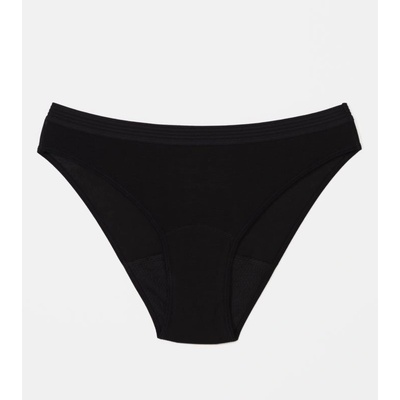 Snuggs Brief Medium Black látkové menstruační kalhotky pro střední menstruaci
