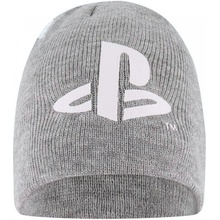 Detská zimná úpletová čiapka PlayStation sivá