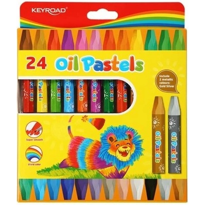 KEYROAD Olejové pastely 24 ks