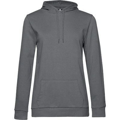 B&C dámska mikina s kapucňou WW04W Elephant Grey
