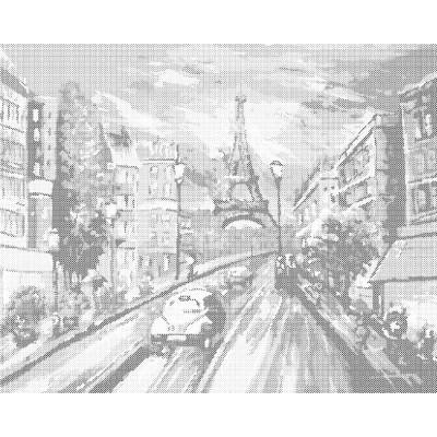 ZUTY Bodkovanie - FAREBNÝ PARÍŽ Rámovanie: bez rámu a bez vypnutia plátna, Rozmer: 40x50 cm