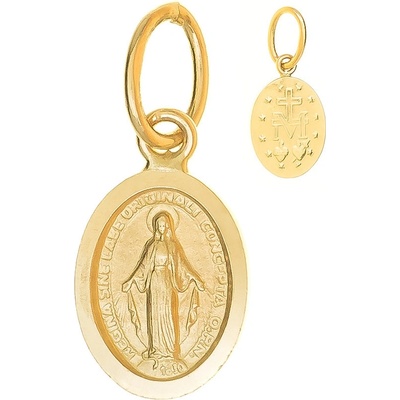 Argento Zlatý přívěsek Zázračná medailka 8A103