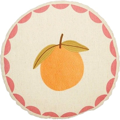 MICA ДЕКОРАТИВНА ВЪЗГЛАВНИЦА orange h10хd40см КРЪГЛА (1177173)